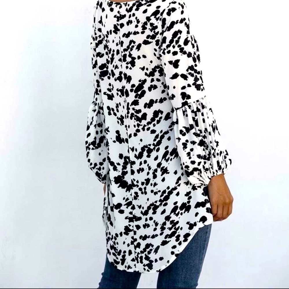 🔆 Host Pick - Black White High to Low Blouse